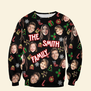 Custom Photo Family Christmas Sweatshirt 02TOMH101024-Homacus