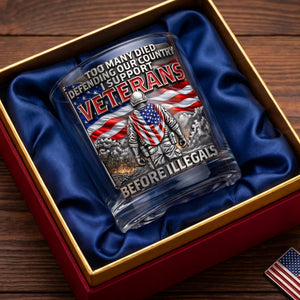 Veteran Pride Round Glass - Personalized Gifts For Veterans 03OHQN050326-Homacus