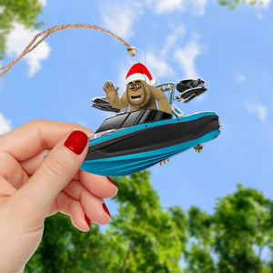 Personalized Gifts For Wakeboarding Lovers Christmas Ornament, Happy Bigfoot 04QHQN160924-Homacus