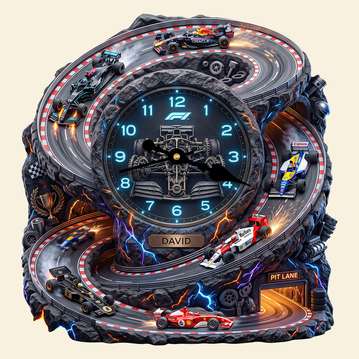 Hairpin Turn Wall Hanging Clock, Personalized Gifts For Speed Lovers 05qhdt240726