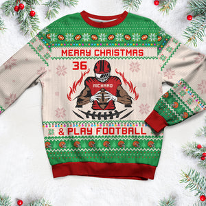 Personalized Gifts For American Football Lovers Ugly Sweater 01QNQN051024-Homacus