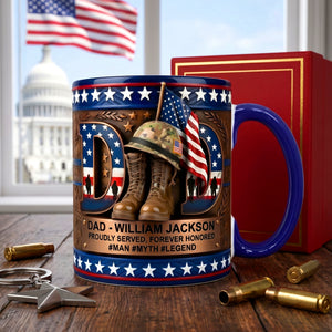 Proud Veteran Dad Coffee Accent Mug - Personalized Gifts For Dad 04TYQN280426-Homacus