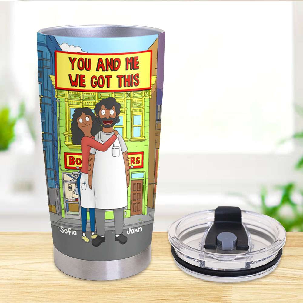 Personalized Gifts For Cartoon Couple Tumbler We Got This 03XQMH170125HG-Homacus