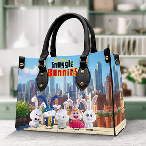 Personalized Gifts For Mom Leather Bag 06tgqn210225 Snuggle Bunny-Homacus