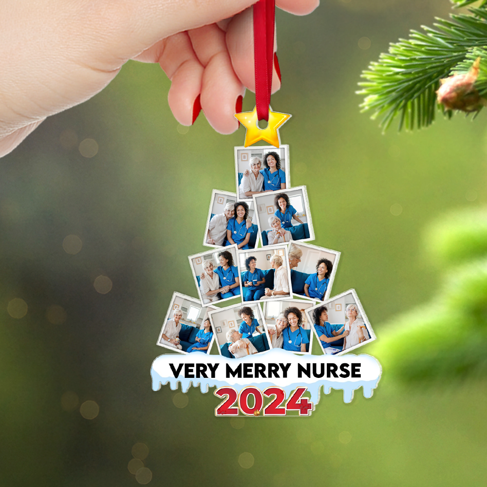 Nurse Custom Photo Acrylic Christmas Ornament 07HUPU270924-Homacus