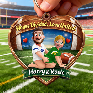 Flirty Game Day Couple Keychain - Personalized Gift For Sporty Couples 01HULU130126-Homacus