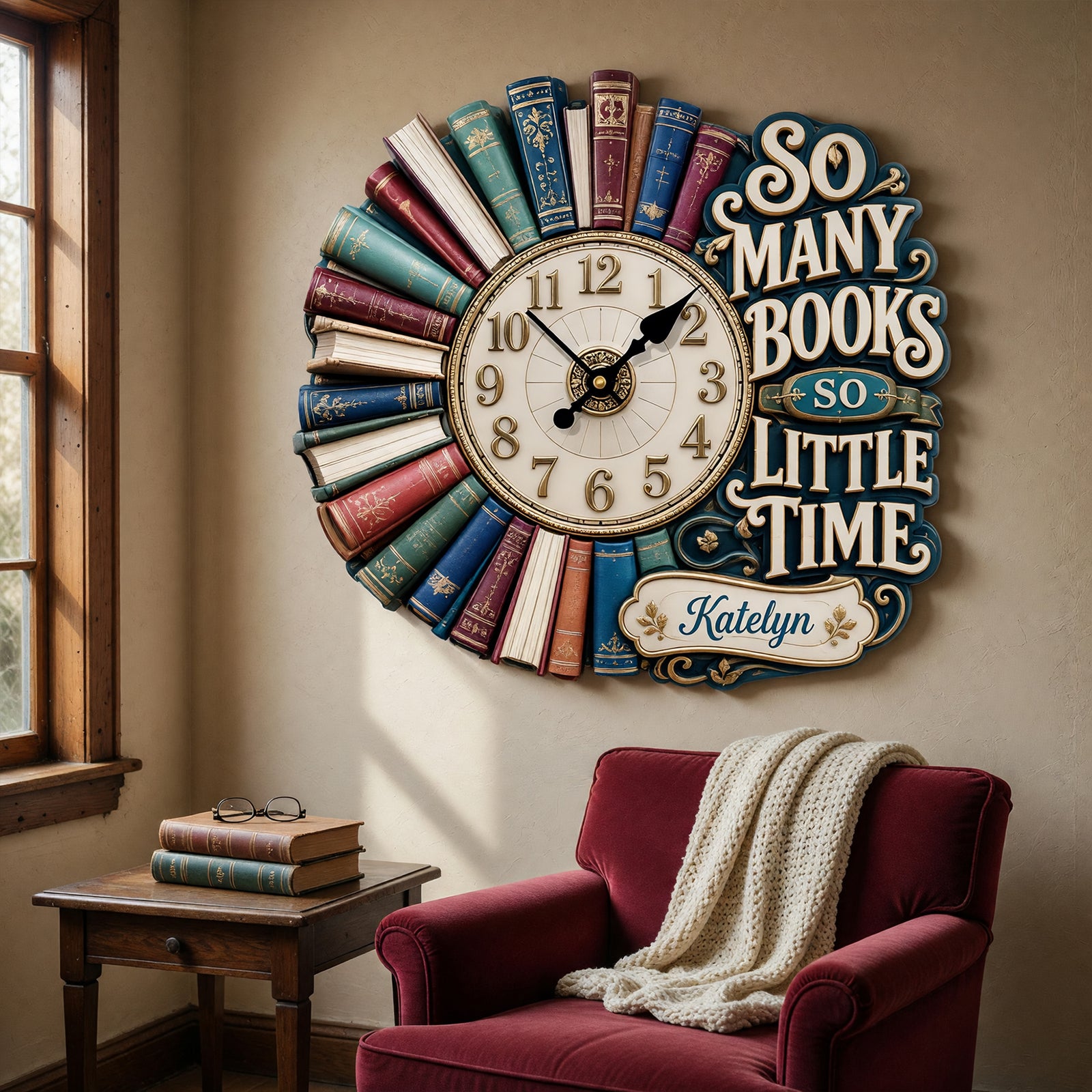So Many Books So Little Time Hanging Wall Clock - Personalized Gifts For Book Lovers 03huqn220626-Homacus