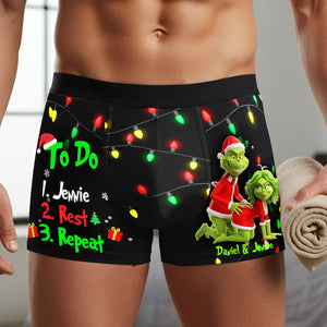Grumpy Couple Christmas Boxers - Personalized Gifts For Him 05NALU110925-Homacus