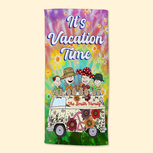 Personalized Gifts For Family Beach Towel It's Vacation Time 04TOMH080125PA-Homacus