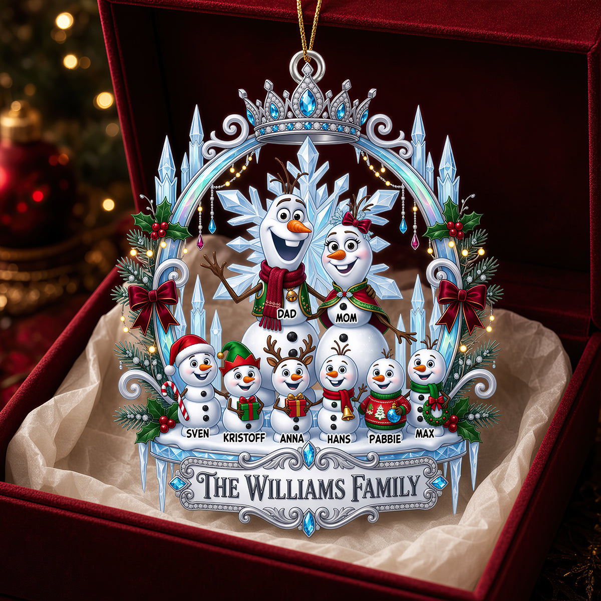 Adorable Snowman Christmas Ornament - Personalized Gifts For Family 02HADT010926