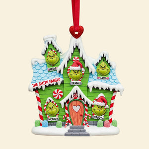 Green Monsters' House Personalized Gifts For Family Christmas Ornament 03totn030925-Homacus