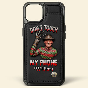 Scary Movie Characters Leather Flip Wallet Phone Case - Personalized Halloween Gifts For Horror Movie Fans 03pgqn130825-Homacus