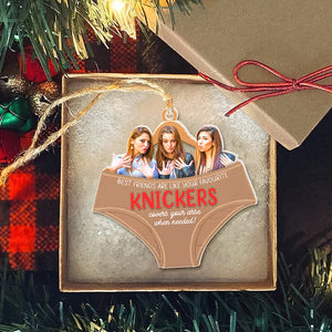 Personalized Custom Photo Christmas Gifts For Friends, Funny Knickers Acrylic Ornament 04OHQN121024-Homacus