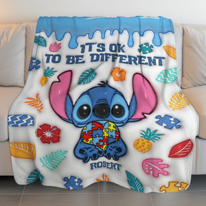 Personalized Gifts For Autism Blanket Inflated Effect 03ohpu200225-Homacus