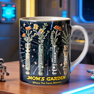 Mom's Floral Garden In Space Coffee Mug - Personalized Gifts For Mother 01nalu250226-Homacus