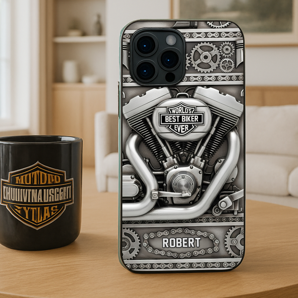 Personalized Gifts For Biker Phone Case, Motorcycle Engine 02QHPU180625-Homacus
