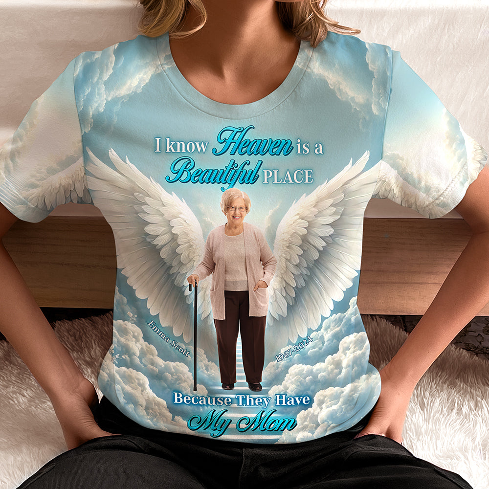 Custom Photo Gifts for Mom 3D Shirt, Memorial Gifts for Heaven 02xqqn220225-Homacus