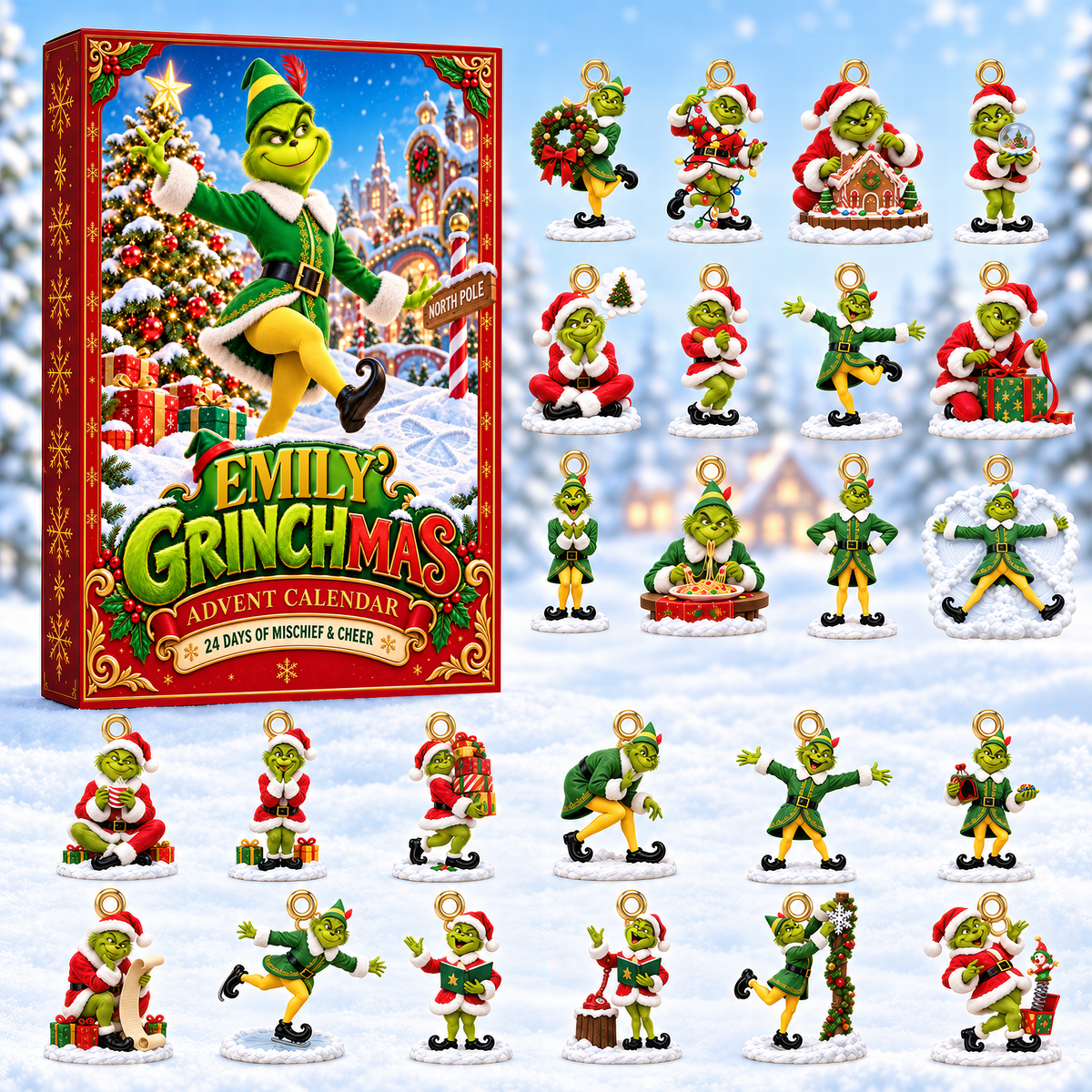 Furry Mischief Christmas Advent Calendar Blind Box - Personalized Christmas Gifts 06paqn141026-Homacus