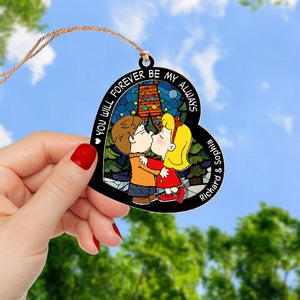 Personalized Gifts For Couple Christmas Ornament, Kissing Couple 01naqn220724hg-Homacus