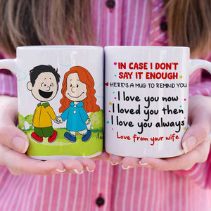 Personalized Gifts For Couples Hands In Hands White Mug Valentine 05TOLU031224DA-Homacus