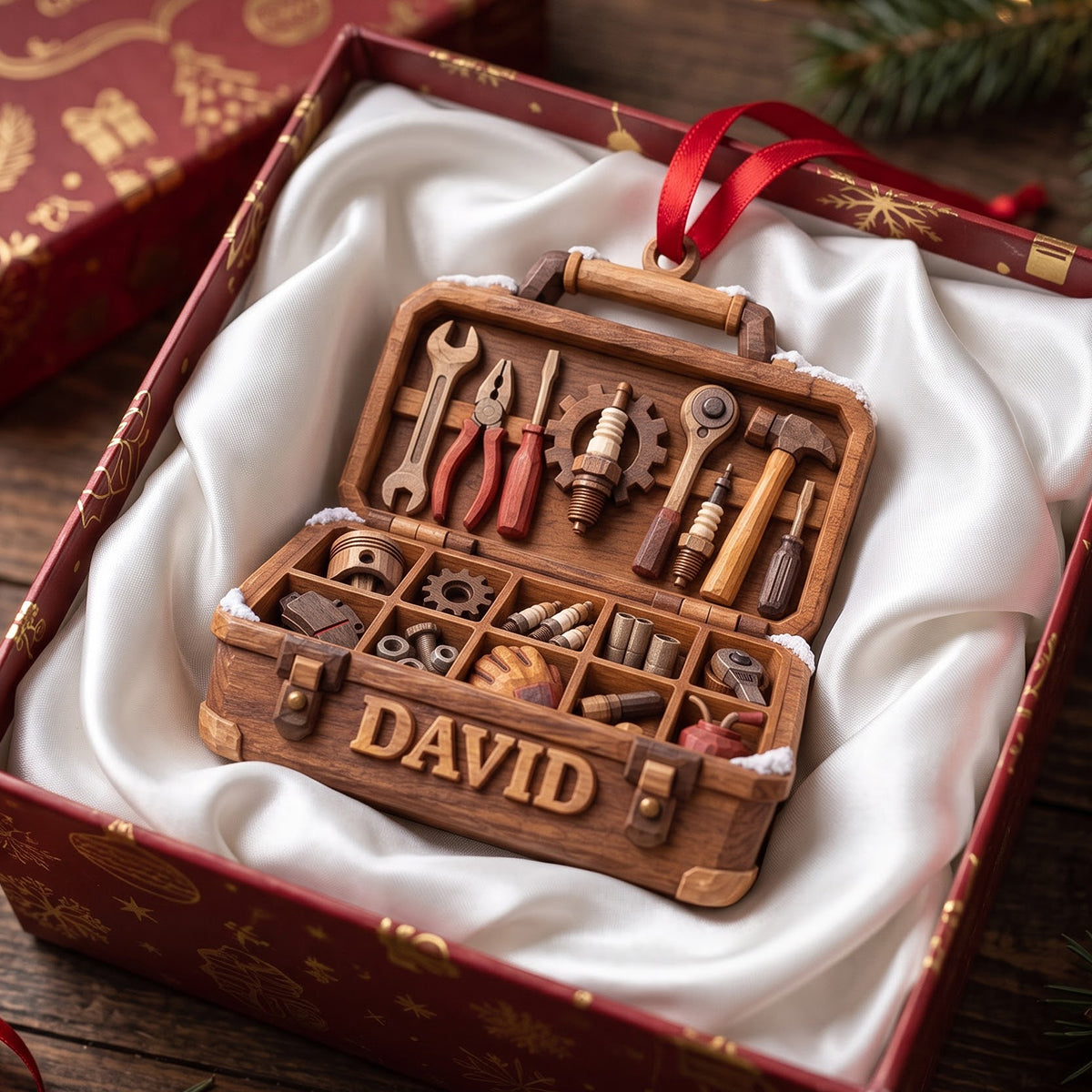 Mechanic Tool Box Acrylic Ornament - Personalized Gifts For Mechanic 01tttn101026-Homacus