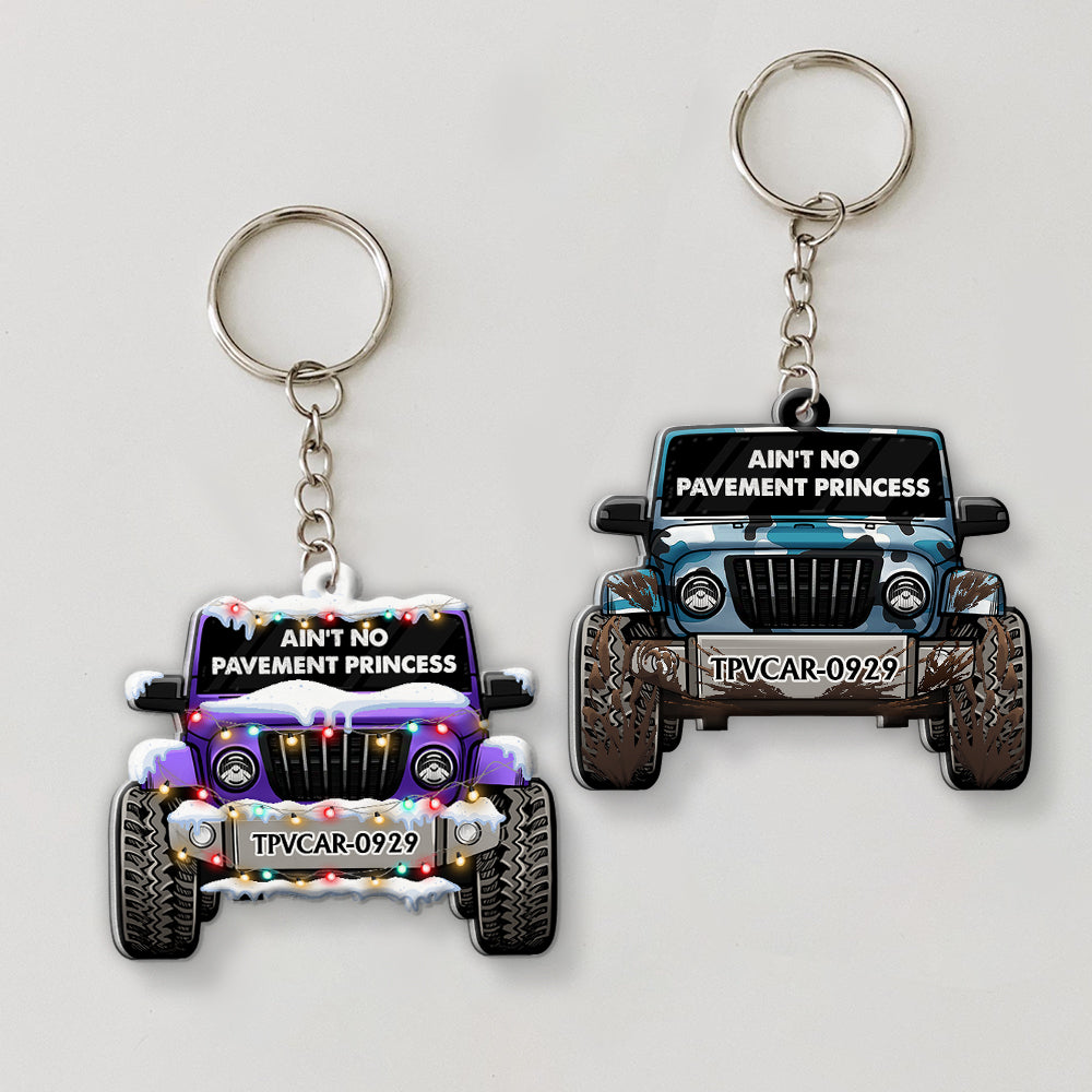 Ain't No Pavement Princess Personalized Keychain-Homacus