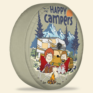 Personalized Gifts For Camping Couple Tire Cover Happy Campers Couple 05qhtn160125pa-Homacus