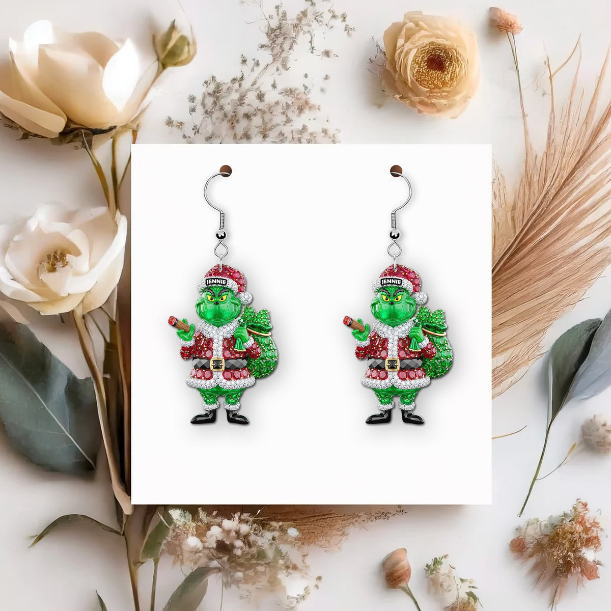 Green Monster Earrings - Personalized Gifts For Herb Lovers 03tomg160725-Homacus