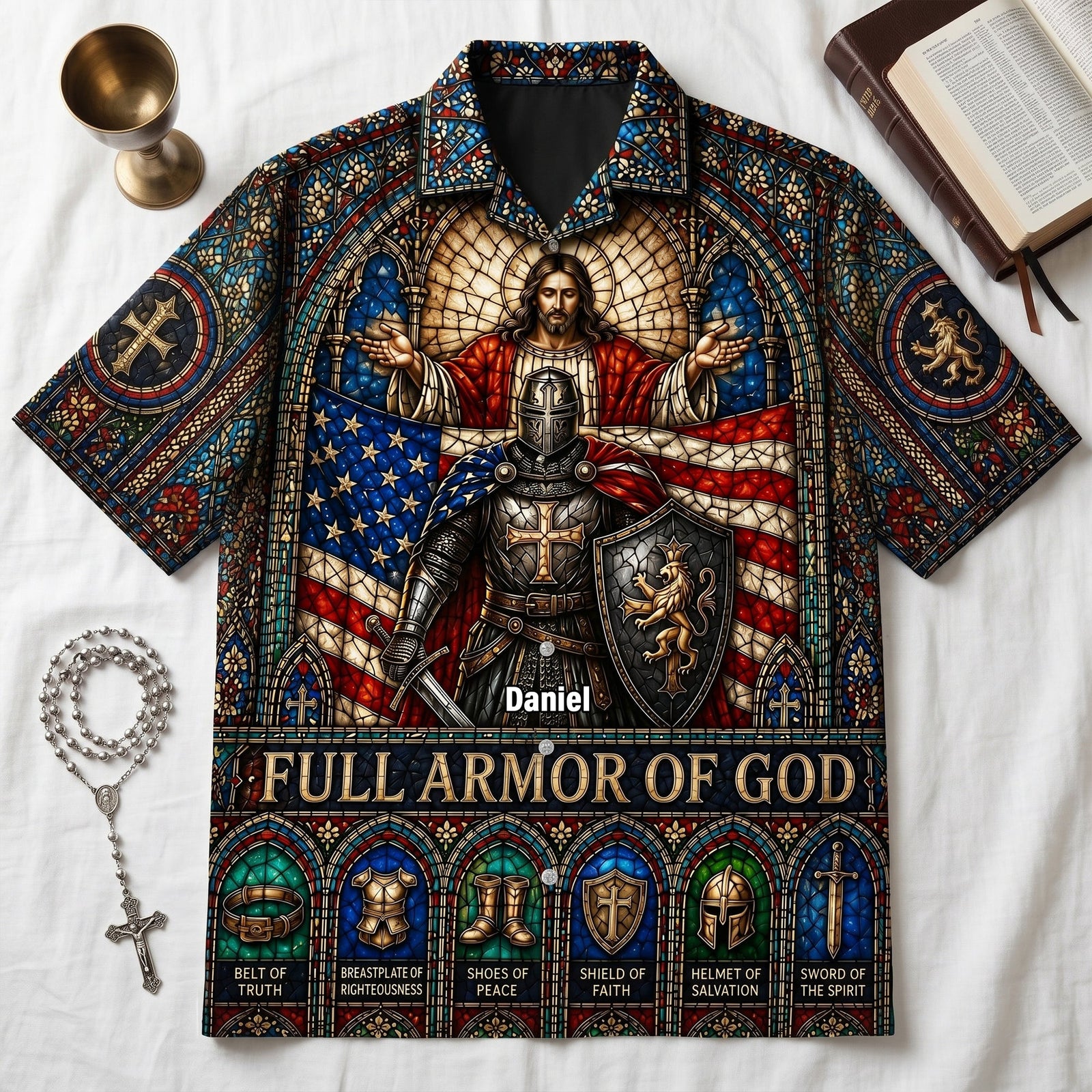 Full Armor Of God Hawaiian Shirt - Personalized Gifts For Christian 02PALU180626-Homacus