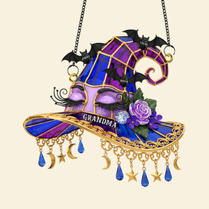 Witch Hat Personalized Gifts For Grandma Suncatcher Ornament 02natn140725-Homacus