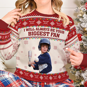 Custom Photo Gifts For Baseball Kids Christmas Ugly Sweater 02ACPU021024-Homacus