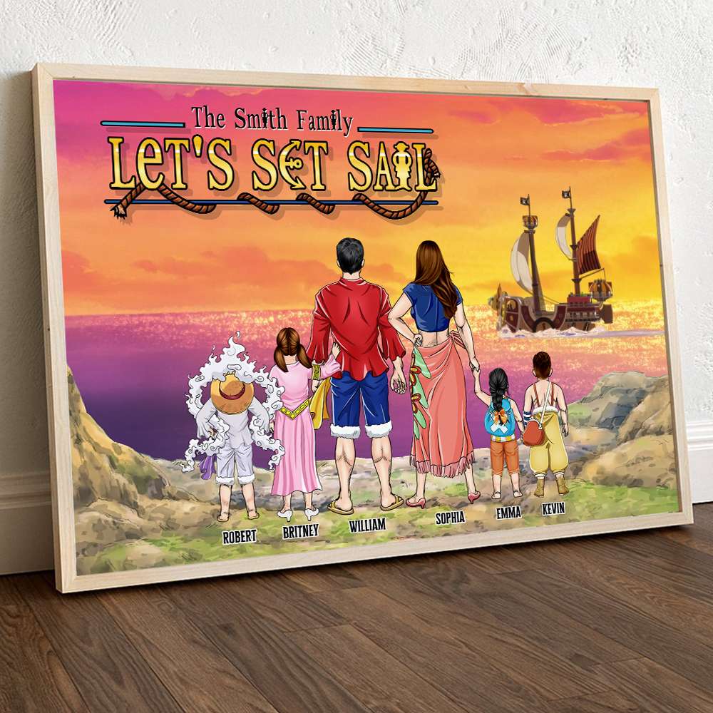 Personalized Gifts For Family Canvas Print Let's Set Sail 03HUDT210324PA-Homacus