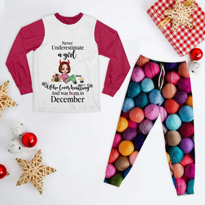 Personalized Gifts For Knitting Lovers Pajamas Christmas 01XQLU131124HH-Homacus