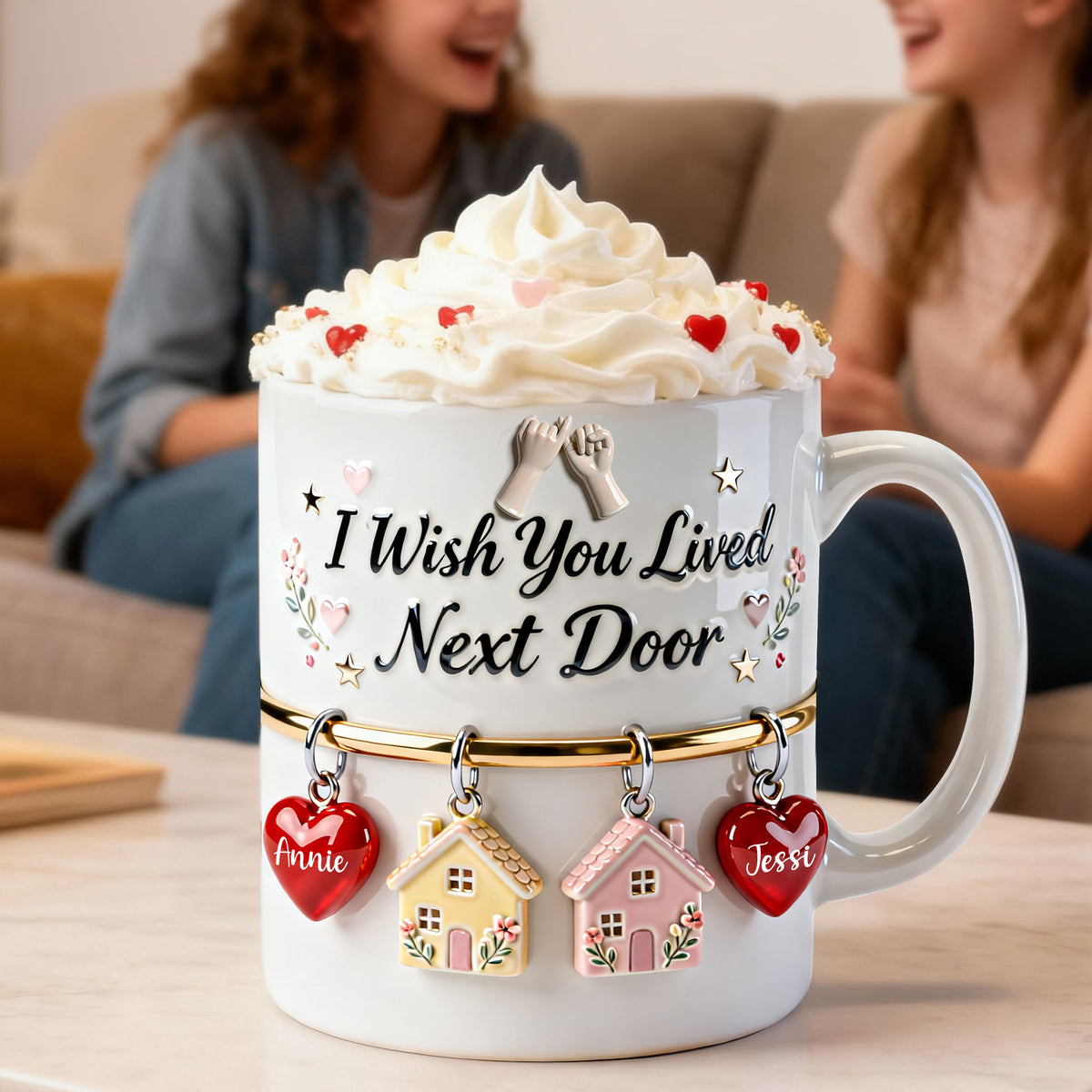 Bestie Long Distance Coffee Mug - Personalized Gift For Besties 07NALU291225-Homacus