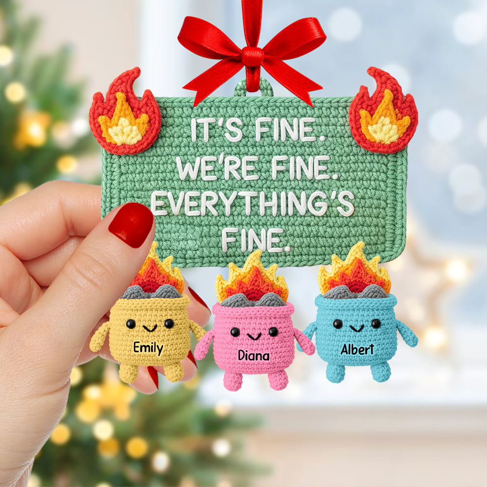Funny Fire Meme Christmas Ornament - Personalized Gifts For Coworkers 03naqn190825-Homacus