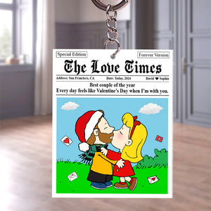 Personalized Gifts For Couple Keychain The Love Times 03katn271124hg-Homacus