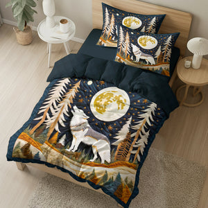 Wolf Quilt Bed Set Gifts For Wolf Lovers 04HUDT200125-Homacus