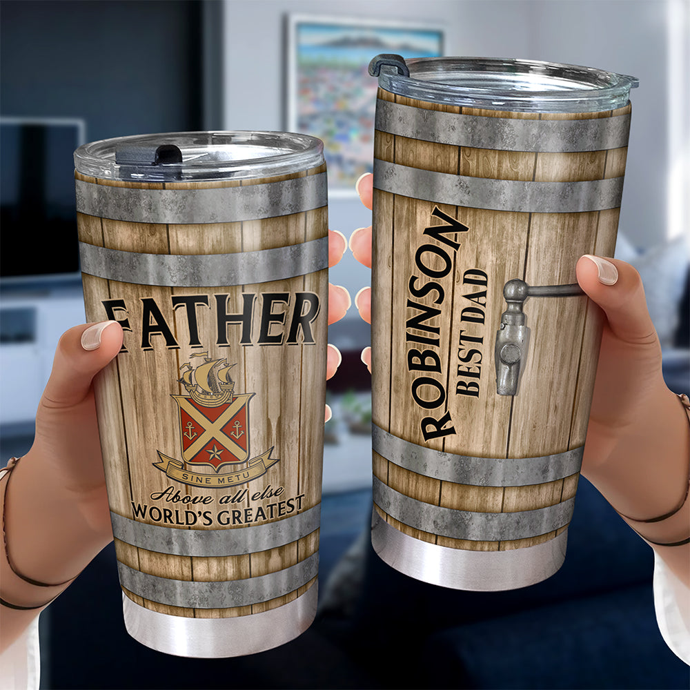 Personalized Gifts For Dad Tumbler, Whiskey & Bourbon Barrel 032qhqn210325-Homacus