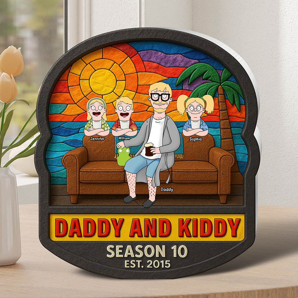 Daddy And Kiddy Acrylic Plaque - Personalized Gifts For Dad 05ohqn290425pahg-Homacus