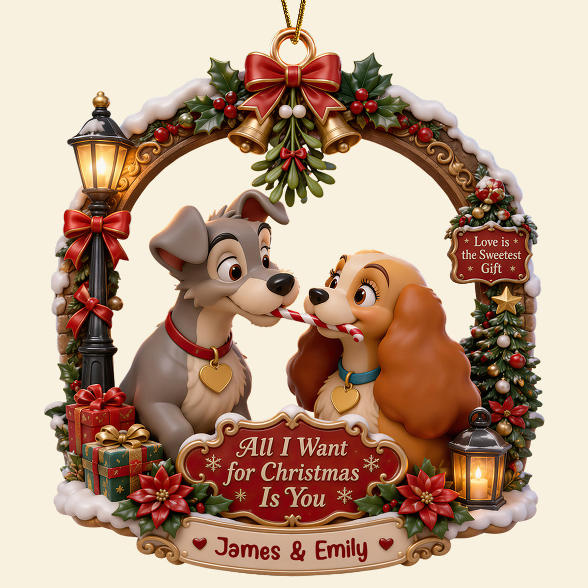Opposites In Love Christmas Ornament - Personalized Gifts For Couple 08HADT021026
