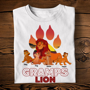 Personalized Gifts For Dad Shirt Daddy Lion & His Cubs 06OHLU220225-Homacus