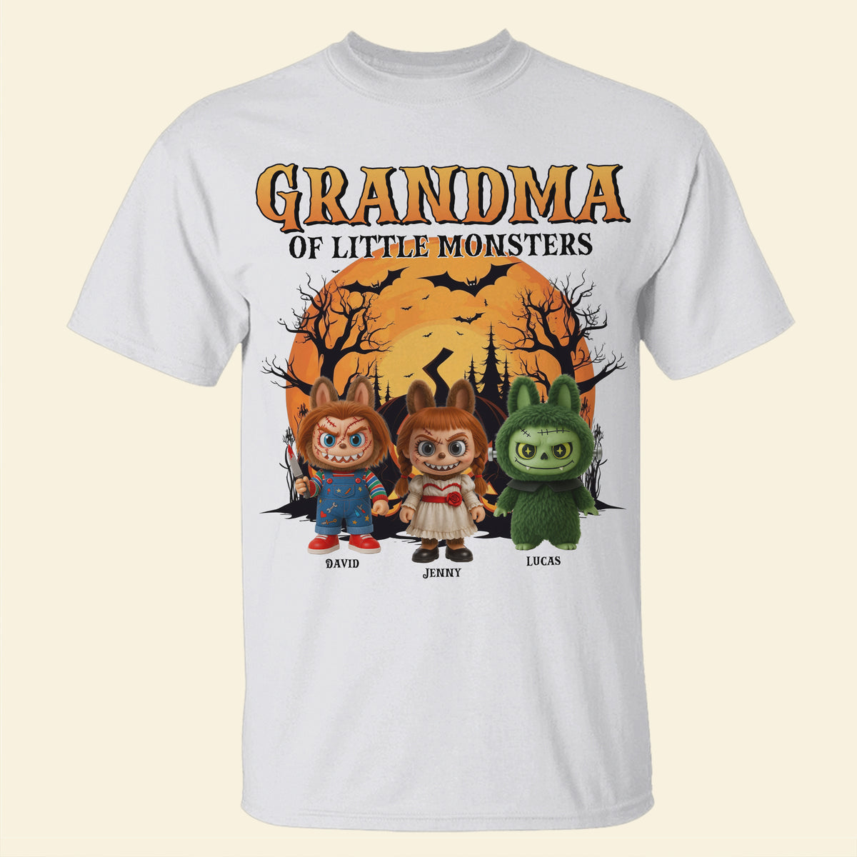 Spooky Monsters Personalized Gifts For Grandma Shirt 03natn160725-Homacus
