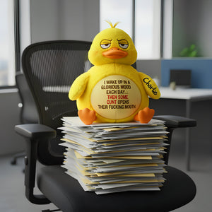 Grumpy Duck Shaped Pillow - Personalized Gifts For Officers 06TOLU151125-Homacus