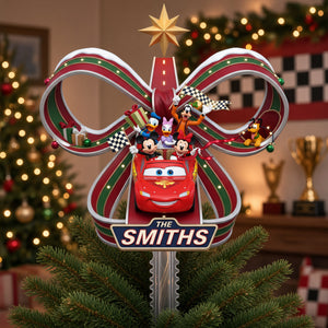 Childhood Cartoon Ribbon Tree Topper - Personalized Gifts For Christmas Acrylic Tree Topper 07HALU290826