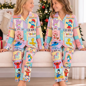 Lovely Nostalgic Cartoon Characters Pajama Set - Personalized Gifts 06naqn260826