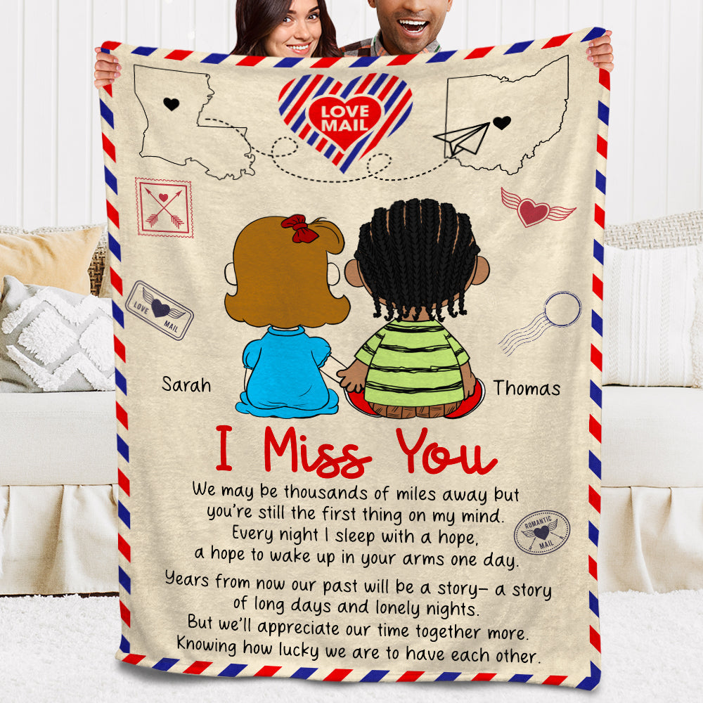 Personalized Gifts For Couple Blanket 02toqn060125hg Love Mail-Homacus