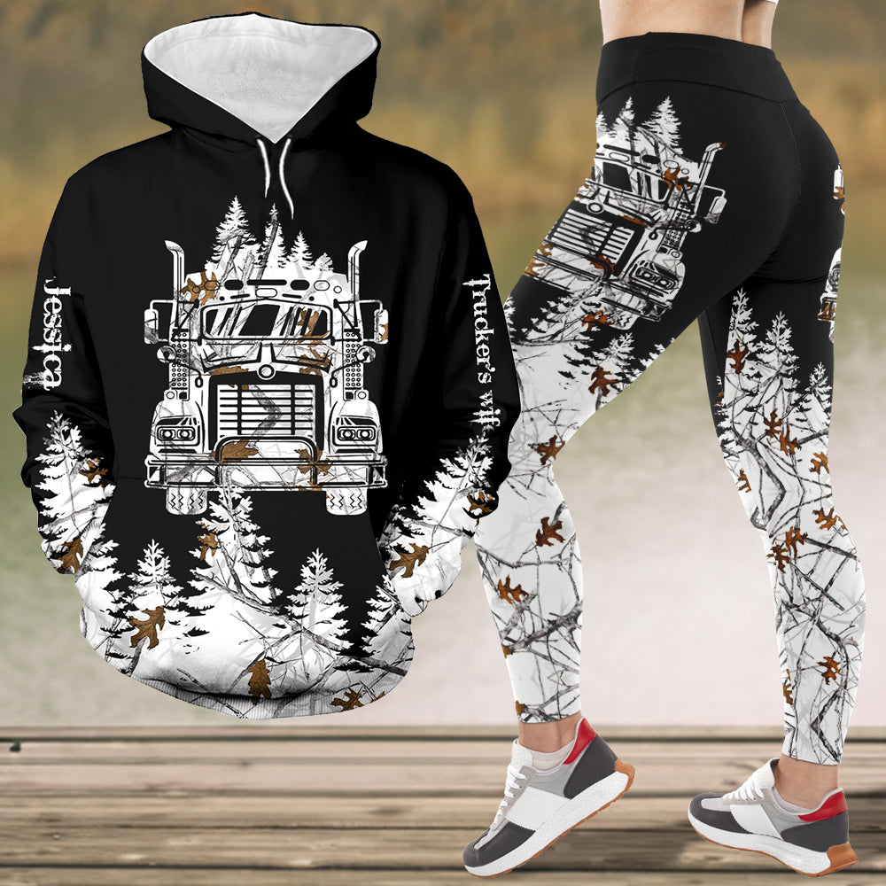 Personalized Gifts For Trucker's Wife Set Hoodie & Leggings 02acdt081124-Homacus
