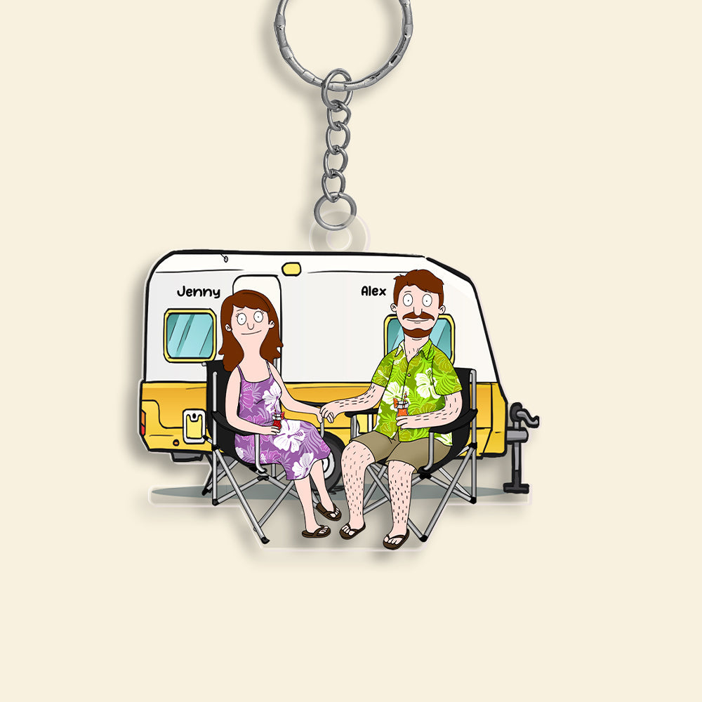 Personalized Gifts For Camping Couple Keychain 02xqmh100225pa-Homacus