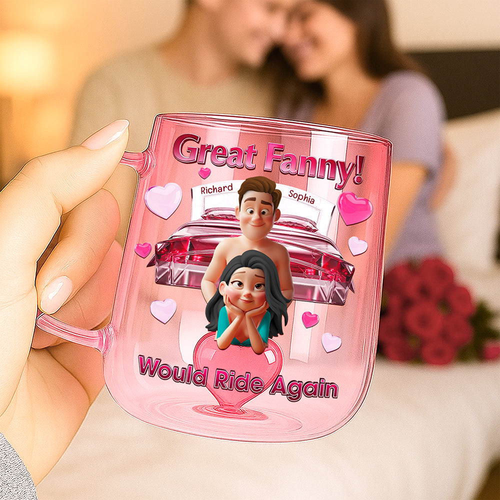 Naughty Couple 3D Heart Glass Mug - Personalized Gifts For Couple 05tgqn240625-Homacus