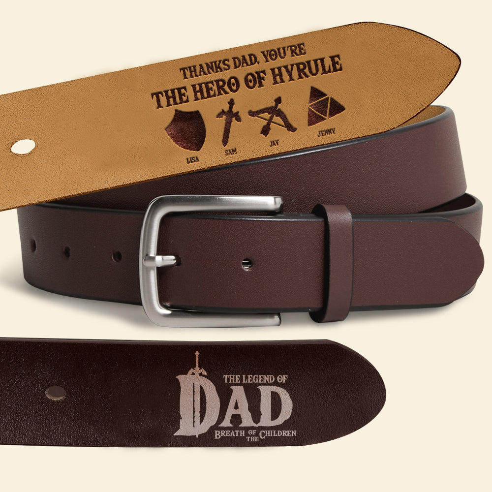 Personalized Gifts For Dad Leather Belt With Secret Message 01HTMH030524-Homacus